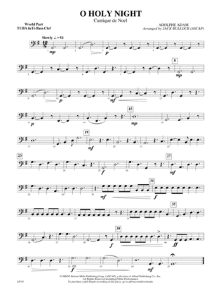 O Holy Night (Cantique de Noel): (wp) E-flat Tuba B.C.