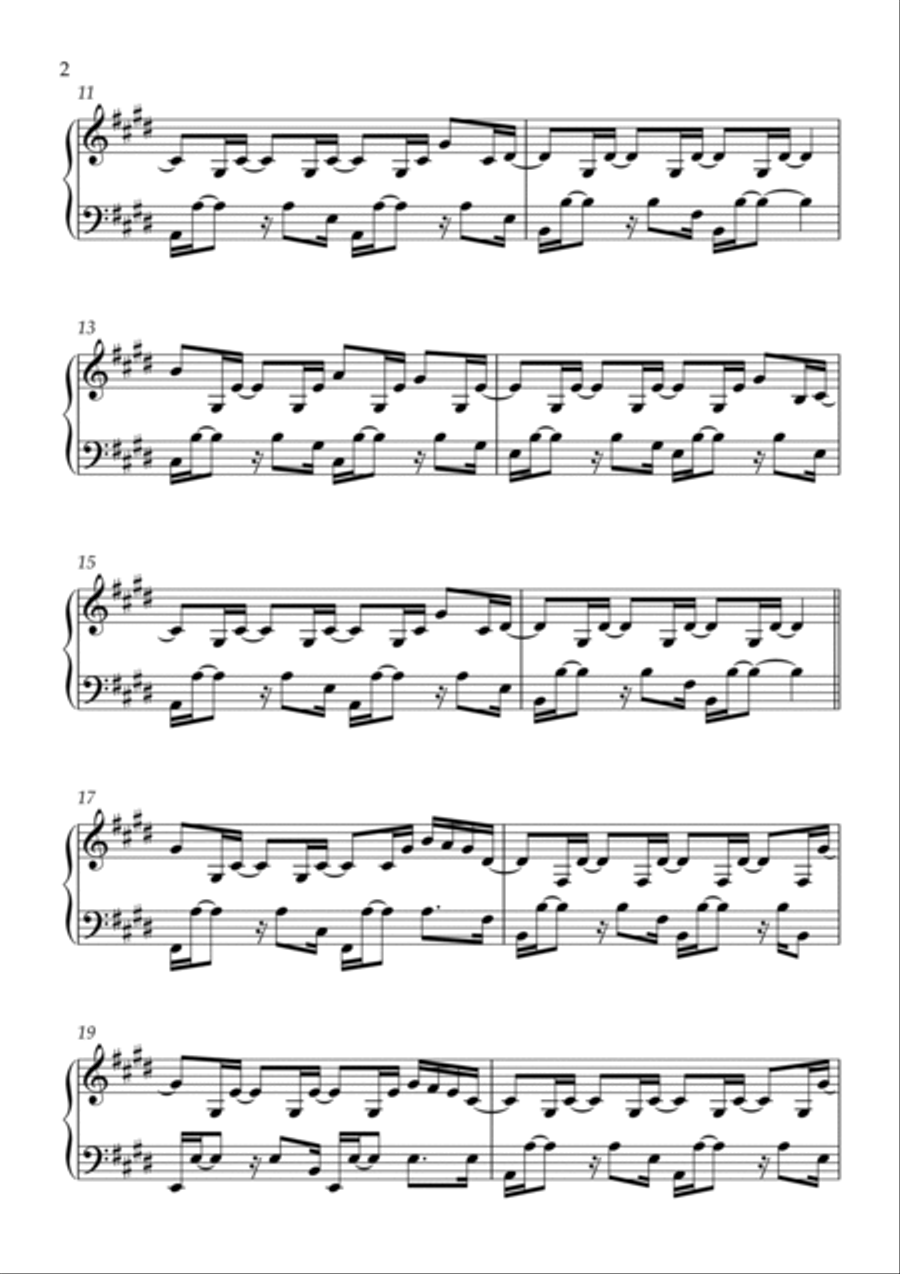 Fahrtwind - Radio Edit Piano Solo scores gallery preview page 2
