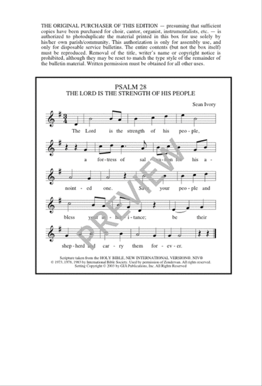 Psalm 28: The Lord Is the Strength of His People 4-Part scores gallery preview page 10