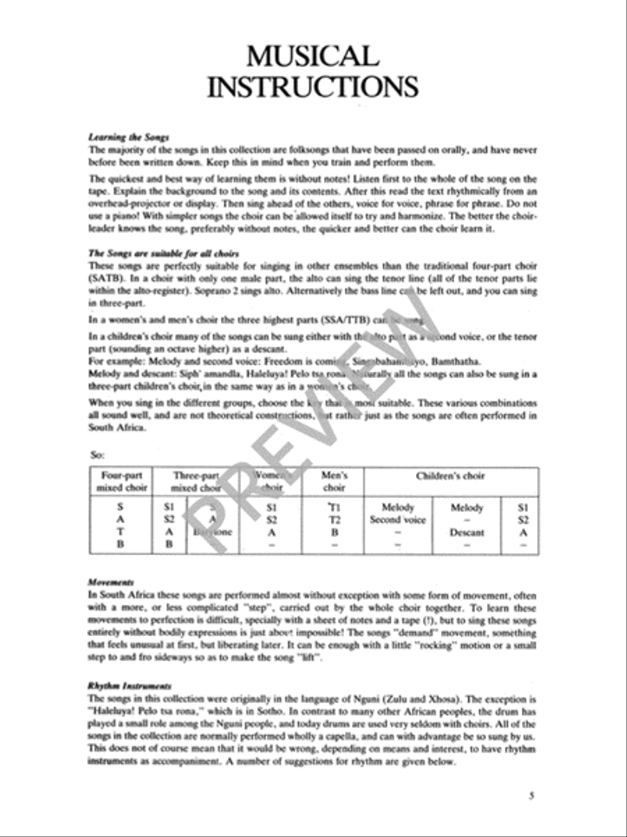 Freedom Is Coming (Book) Choir scores gallery preview page 5