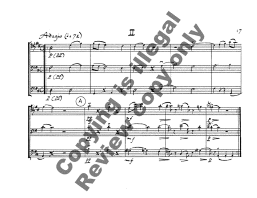 Divertimento for Three Double Basses (Score)