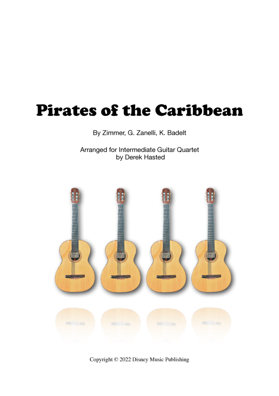 Pirates Of The Caribbean Guitar Ensemble scores gallery preview page 1
