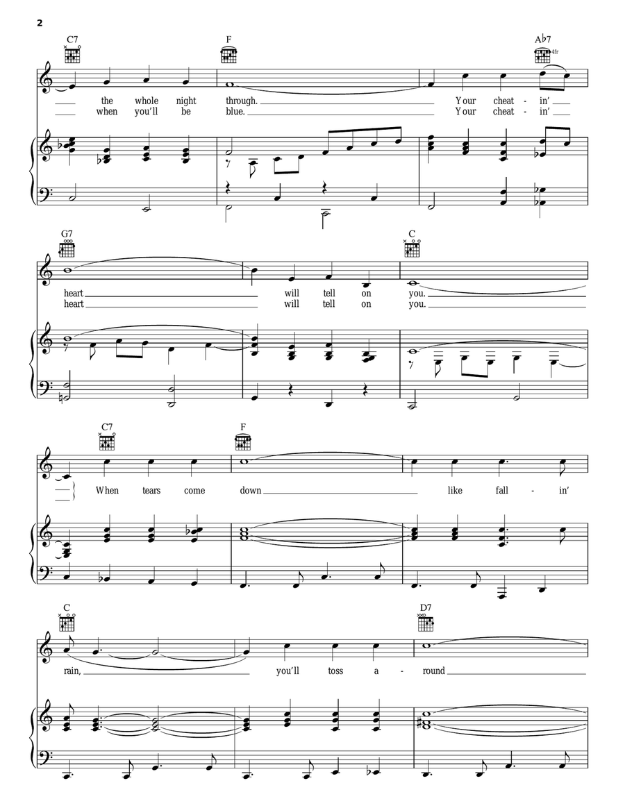 Your Cheatin' Heart Your Cheatin' Heart Acoustic Guitar scores gallery preview page 2