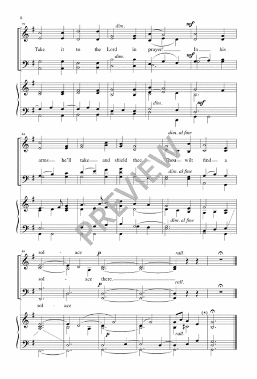 What a Friend We Have in Jesus 4-Part scores gallery preview page 8