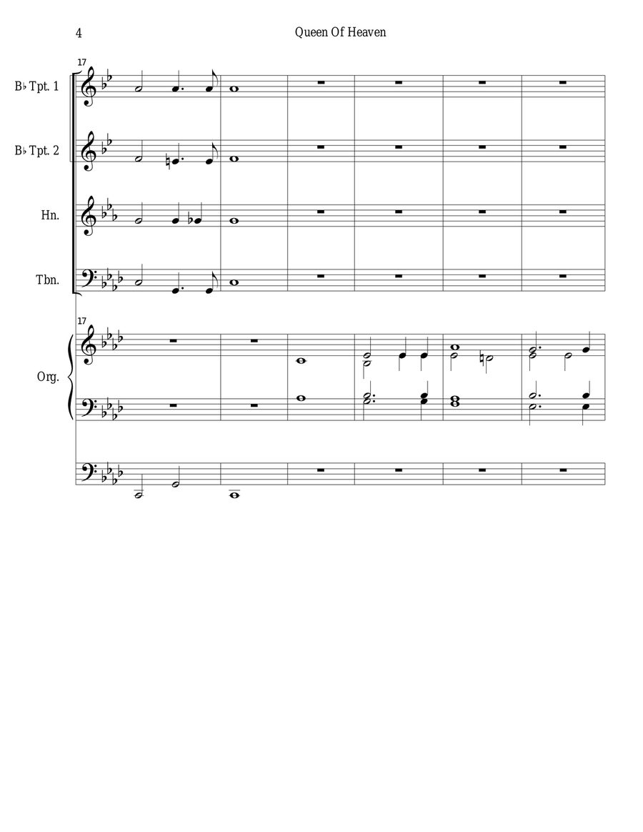 Queen Of Heaven Brass Ensemble scores gallery preview page 4