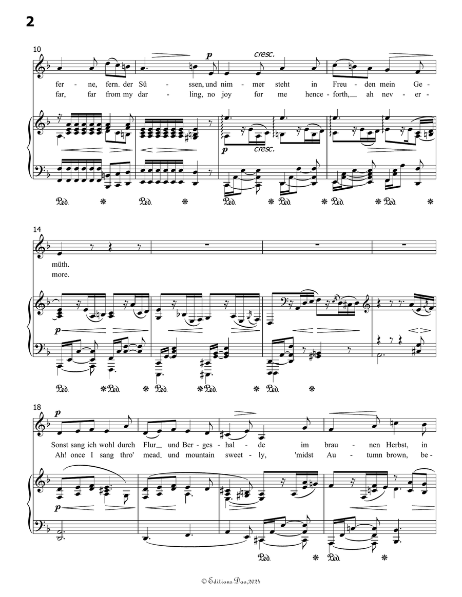Im Herbst, by Robert Franz, in d minor Voice scores gallery preview page 4