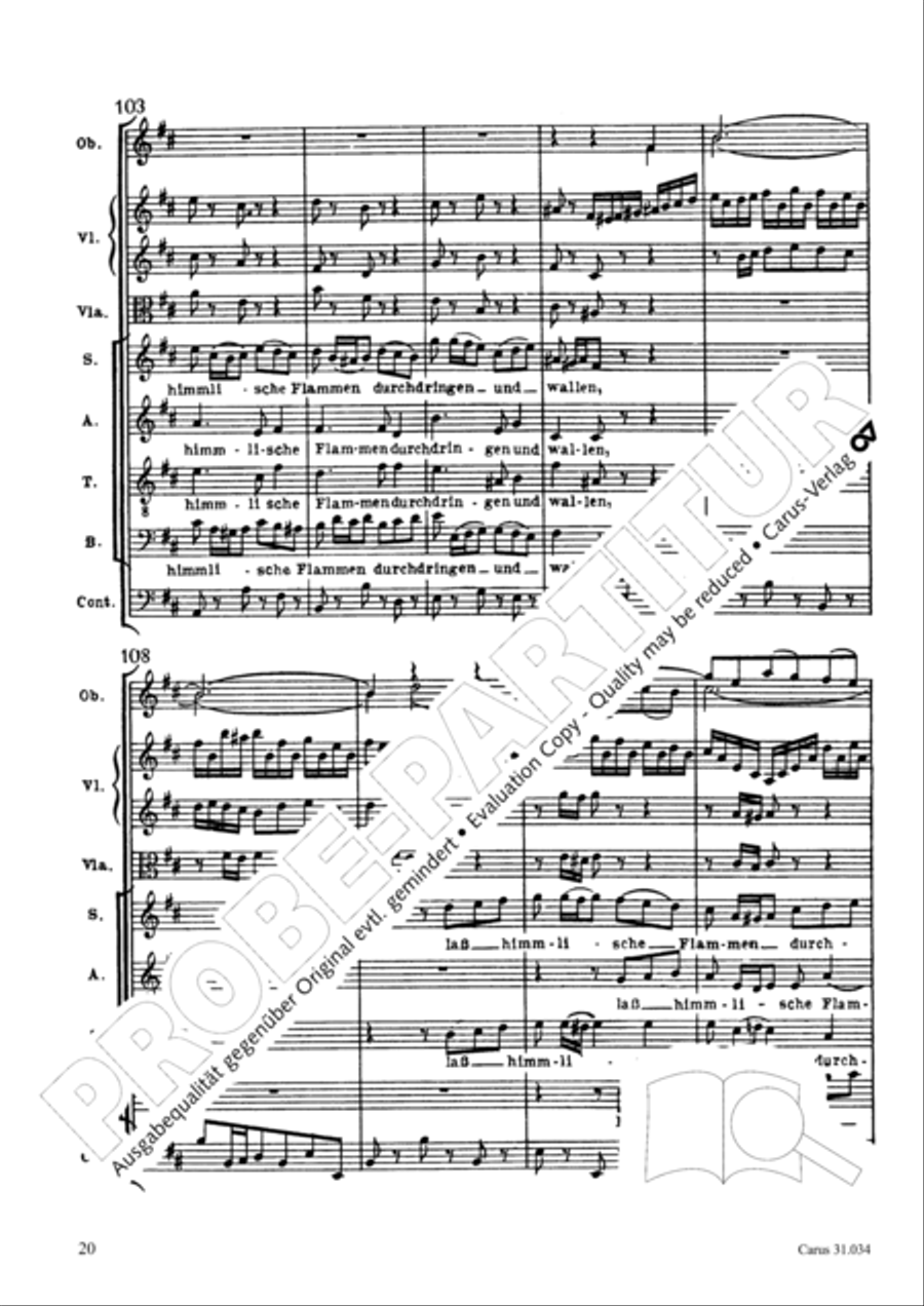 O fire everlasting (O ewiges Feuer, o Ursprung der Liebe) ATB scores gallery preview page 35