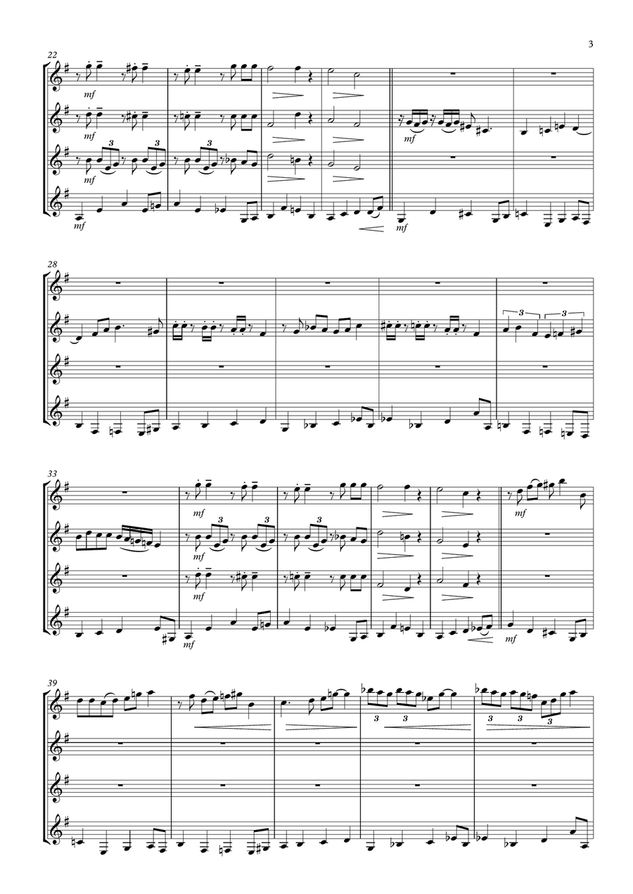 Girl Talk Girl Talk Clarinet Quartet scores gallery preview page 3