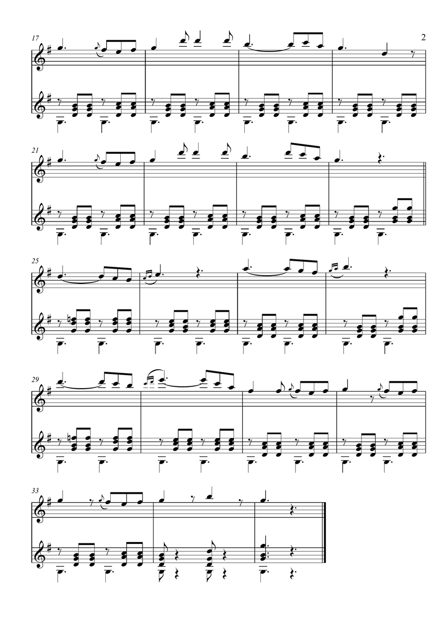 Easy Violin Guitar duets by Giuliani 74-3 String Duet scores gallery preview page 2