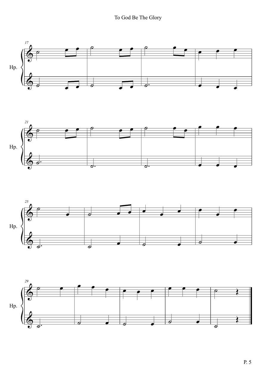 Easy Hymns (Volume 2) - 15 String Harp Harp scores gallery preview page 5