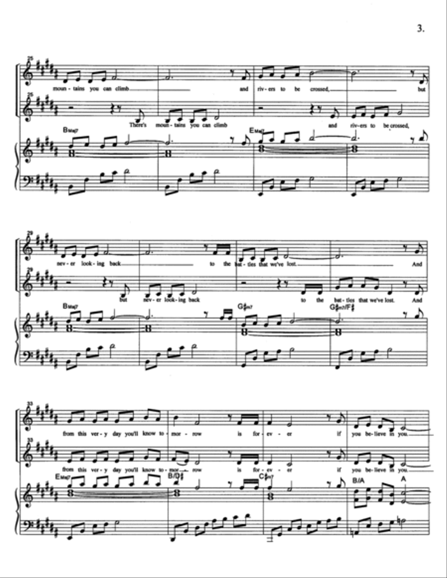 if You Believe In You Choir scores gallery preview page 3