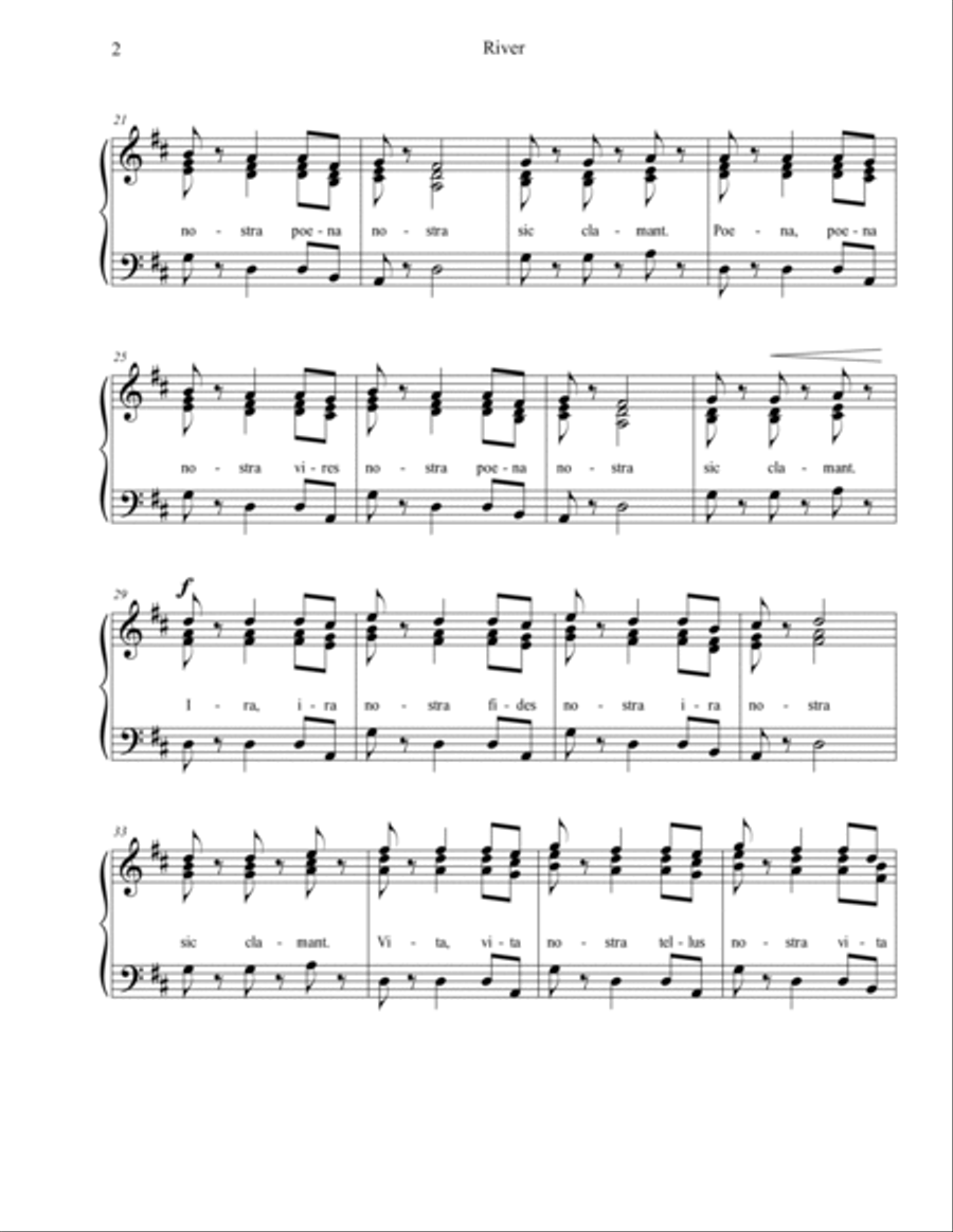 River Piano Solo scores gallery preview page 2