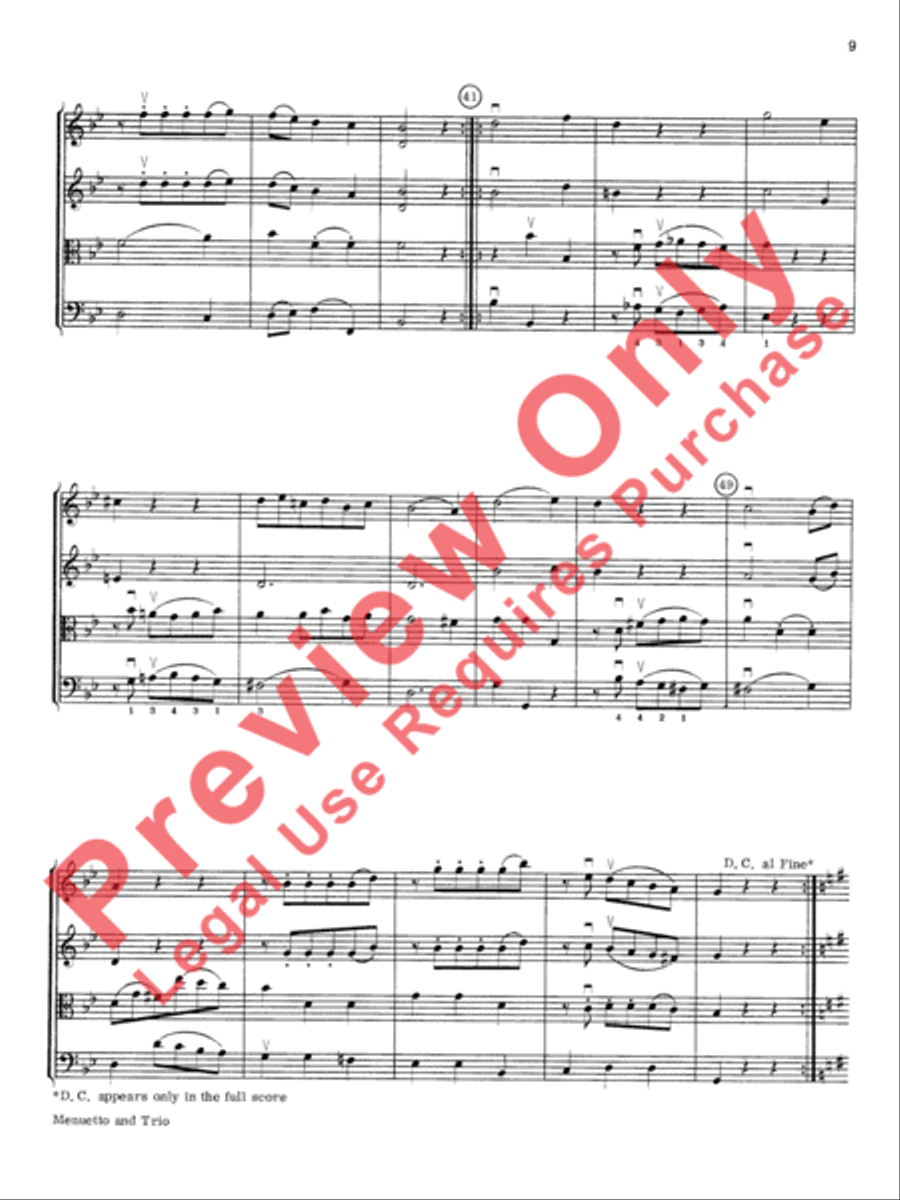 Mozart String Quartets String Quartet scores gallery preview page 10