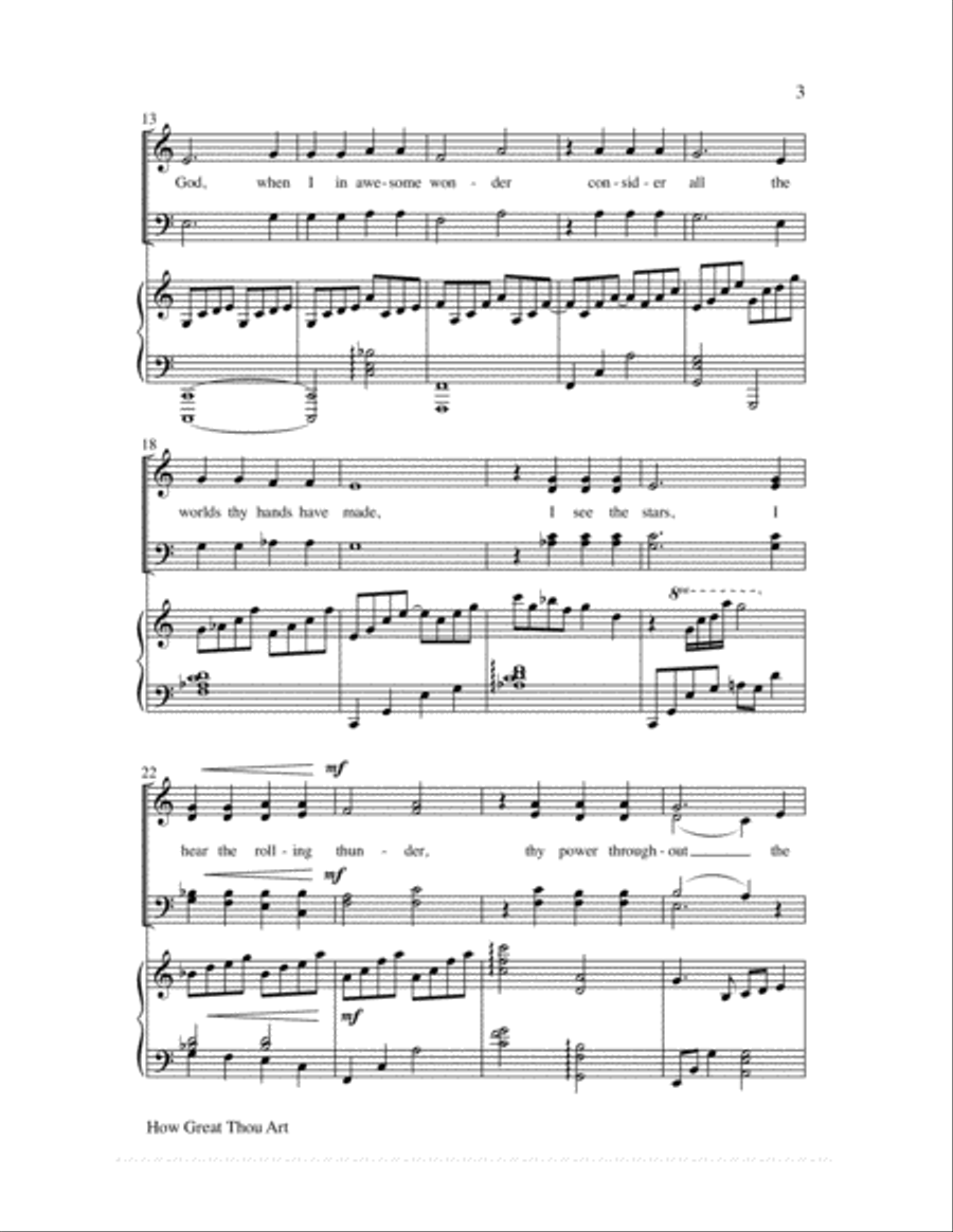 How Great Thou Art How Great Thou Art 4-Part scores gallery preview page 4