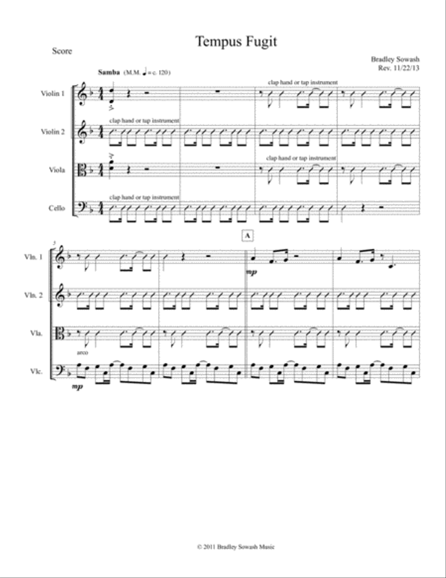 Tempus Fugit - String Quartet String Quartet scores gallery preview page 2