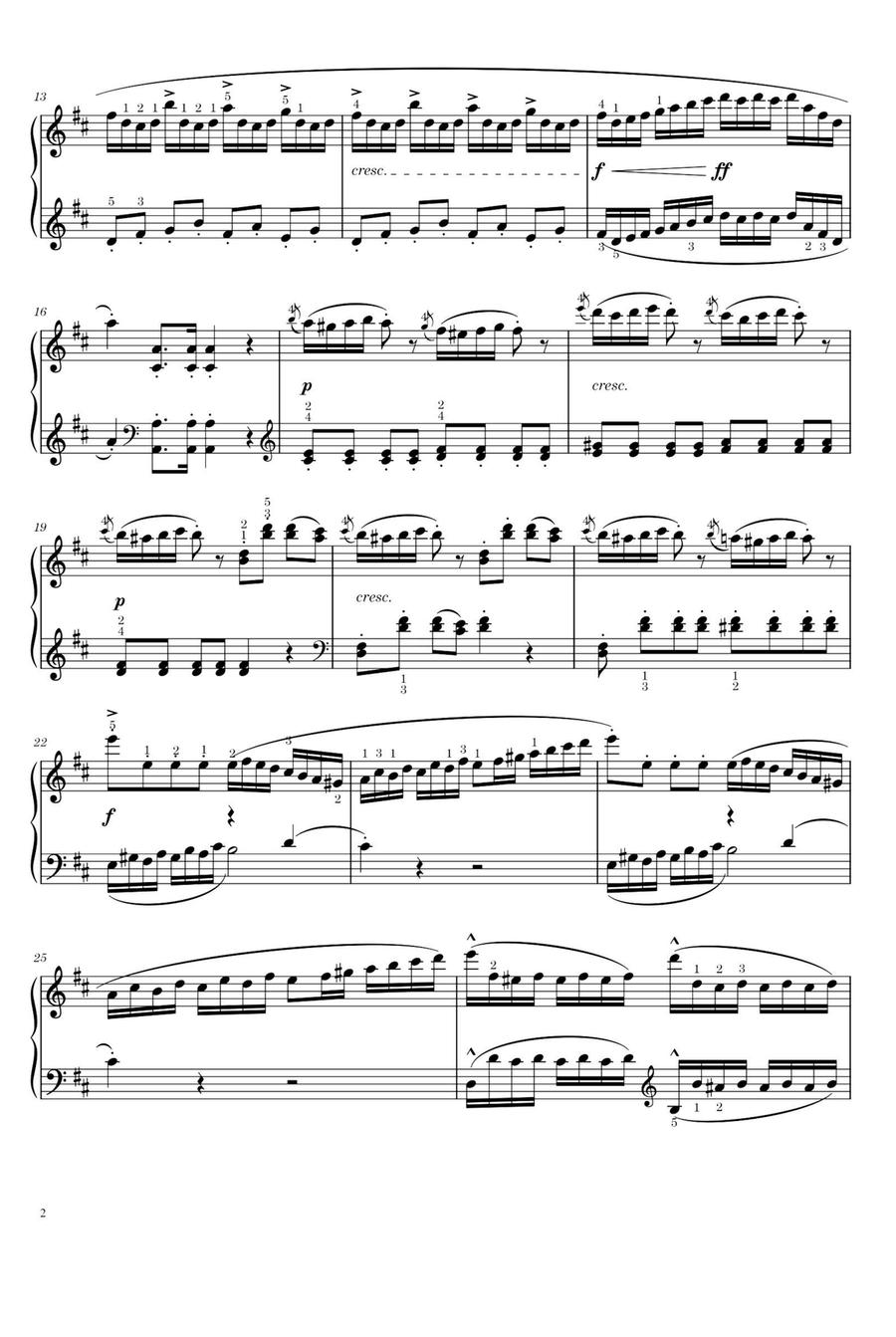 Sonata in D Major Hob. XVI 37 Movement I - Franz Joseph Haydn Piano Solo scores gallery preview page 2