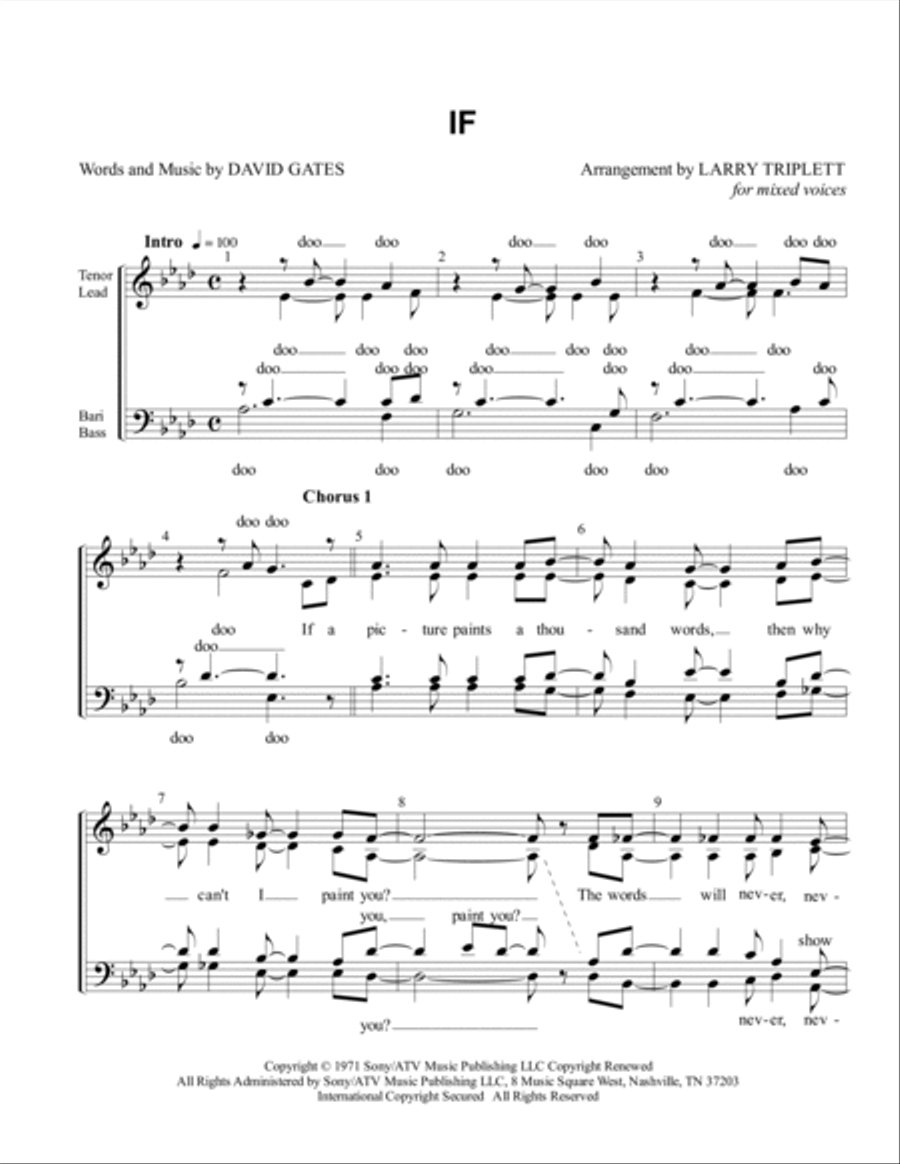 If If 4-Part scores gallery preview page 1