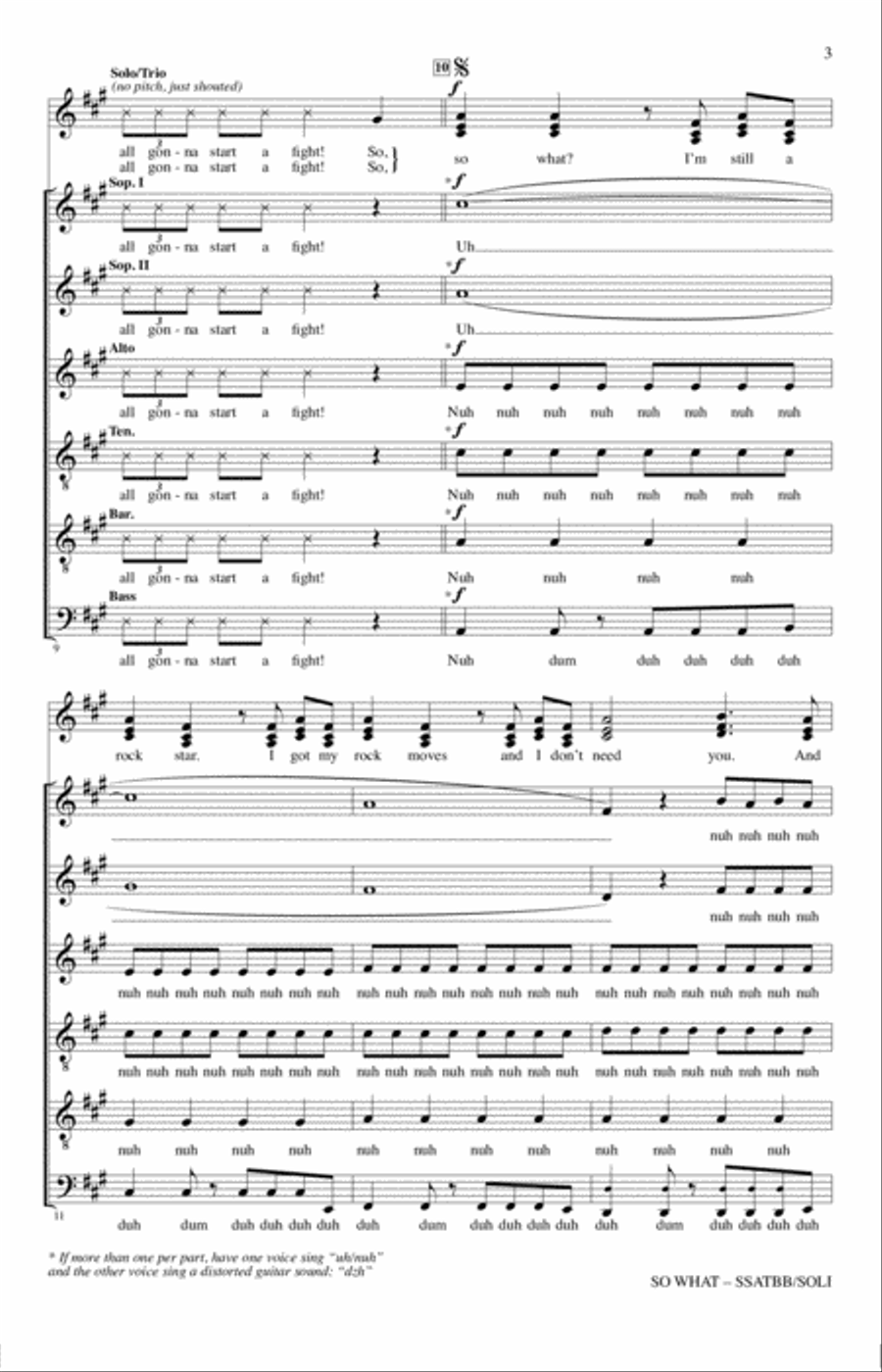 So What So What 4-Part scores gallery preview page 2