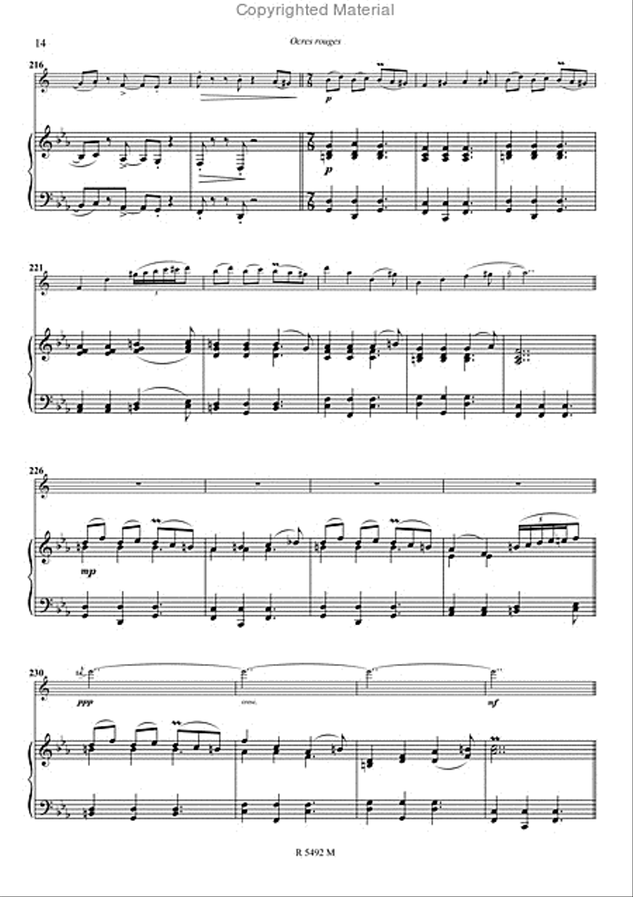 Ocres rouges Piano Accompaniment scores gallery preview page 10