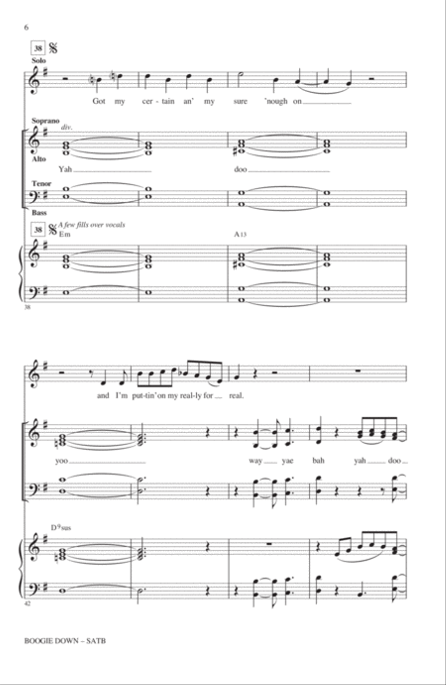 Boogie Down 4-Part scores gallery preview page 4