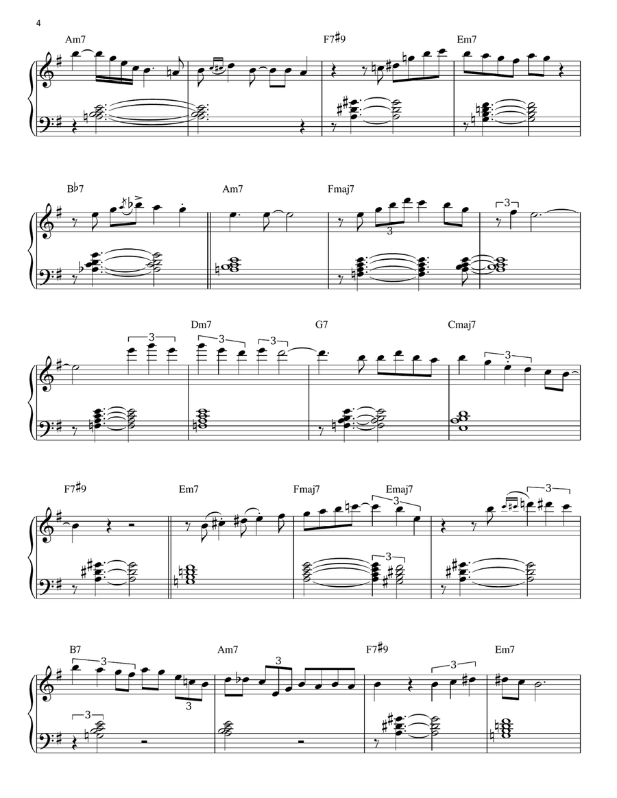 Nardis Piano Solo scores gallery preview page 4