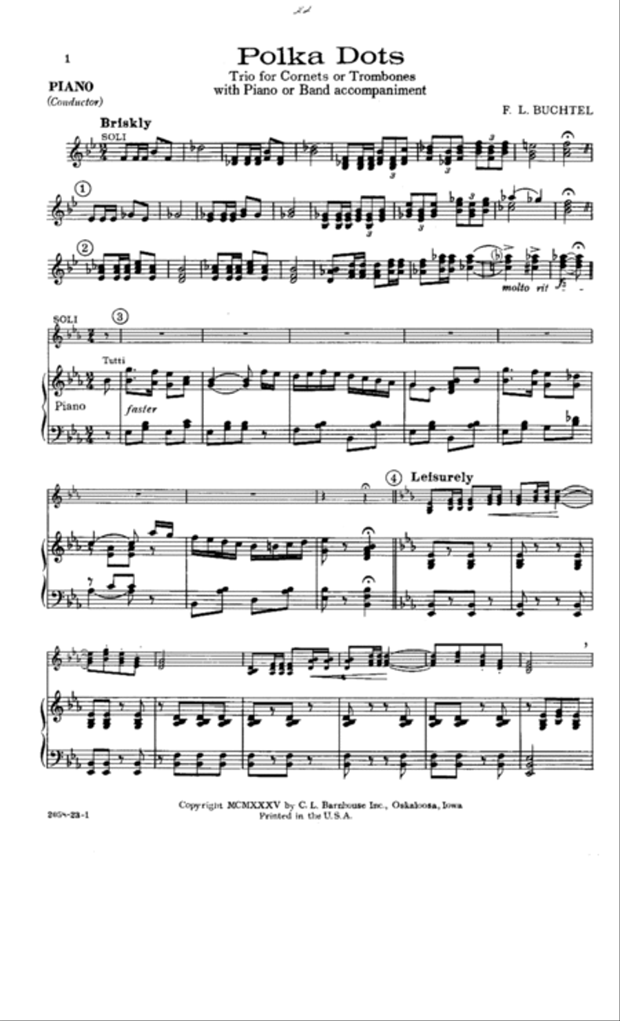 Polka Dots Polka Dots Trombone scores gallery preview page 2