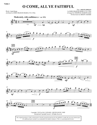 O Come, All Ye Faithful (from Carols For Choir And Congregation) - Violin 1