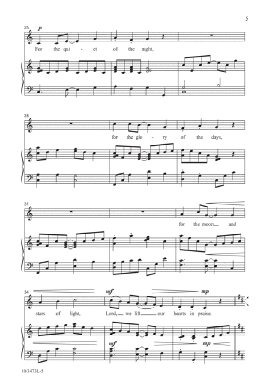Song of Joyful Praise Song of Joyful Praise Unison Choir scores gallery preview page 5