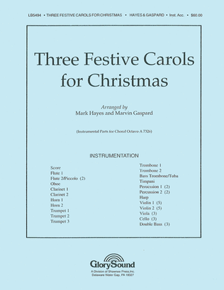 Book cover for Three Festive Carols for Christmas