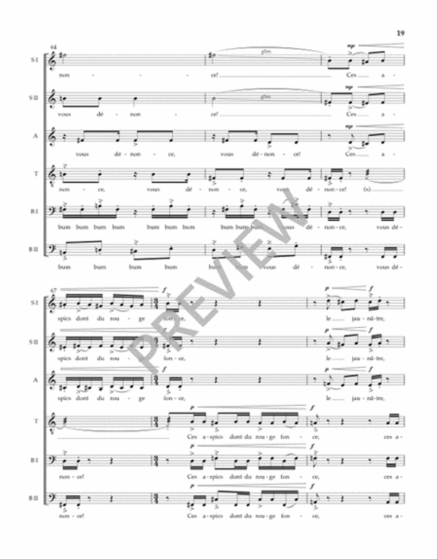Trois Chansons Trois Chansons Divisi scores gallery preview page 20