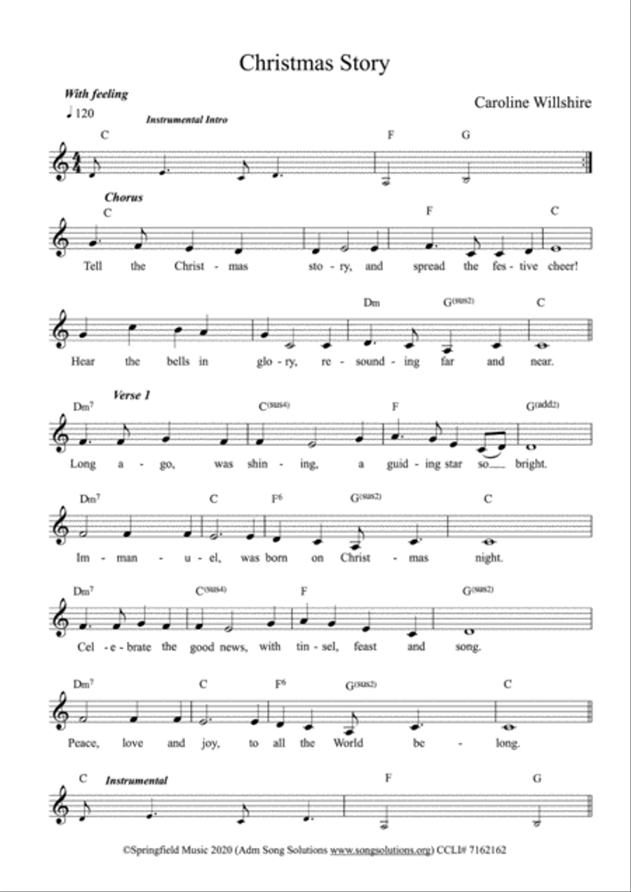 Christmas Story Piano, Vocal, Guitar scores gallery preview page 2