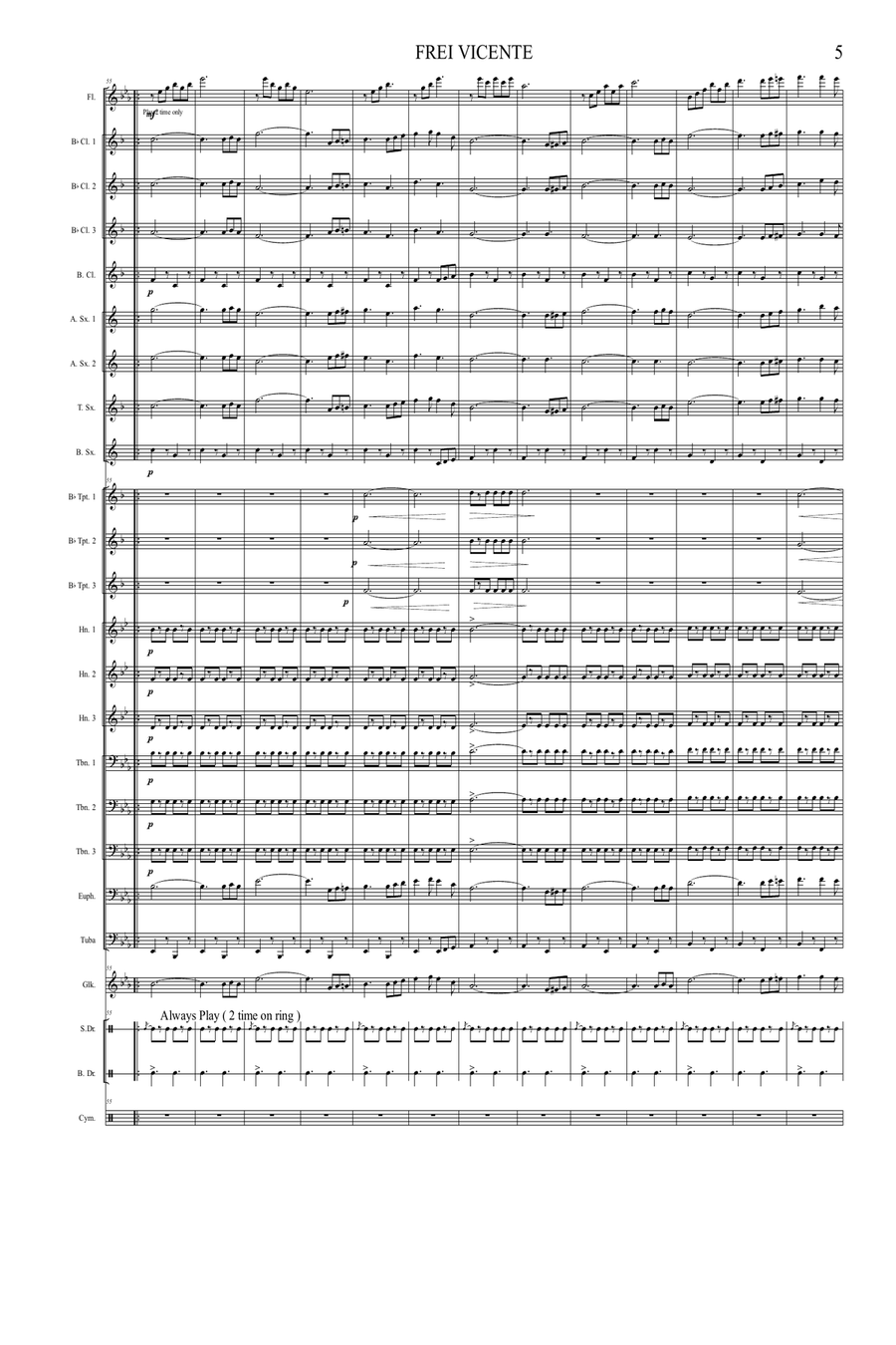 Frei Vicente Marching Band scores gallery preview page 6