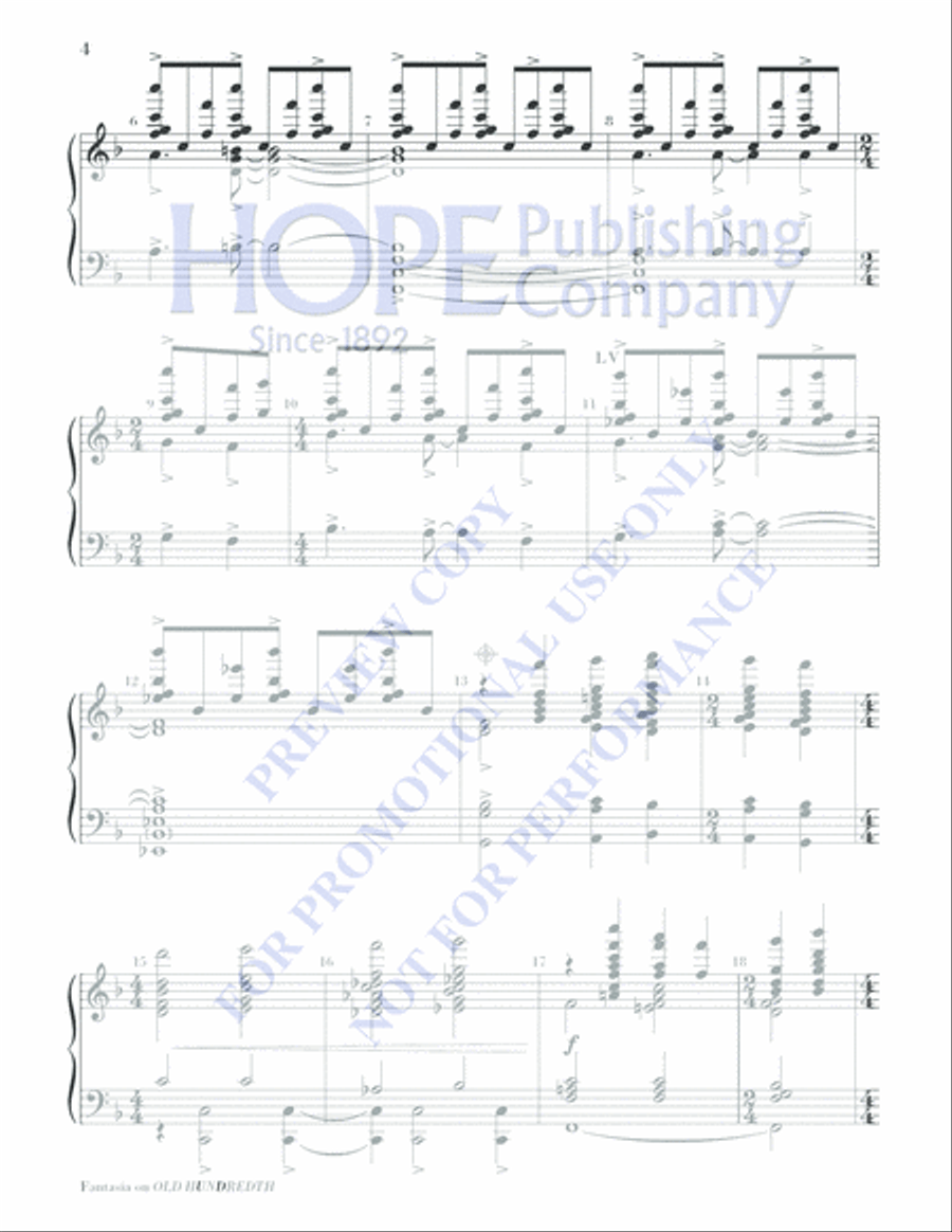 Fantasia On Old Hundredth 5-Octaves scores gallery preview page 4