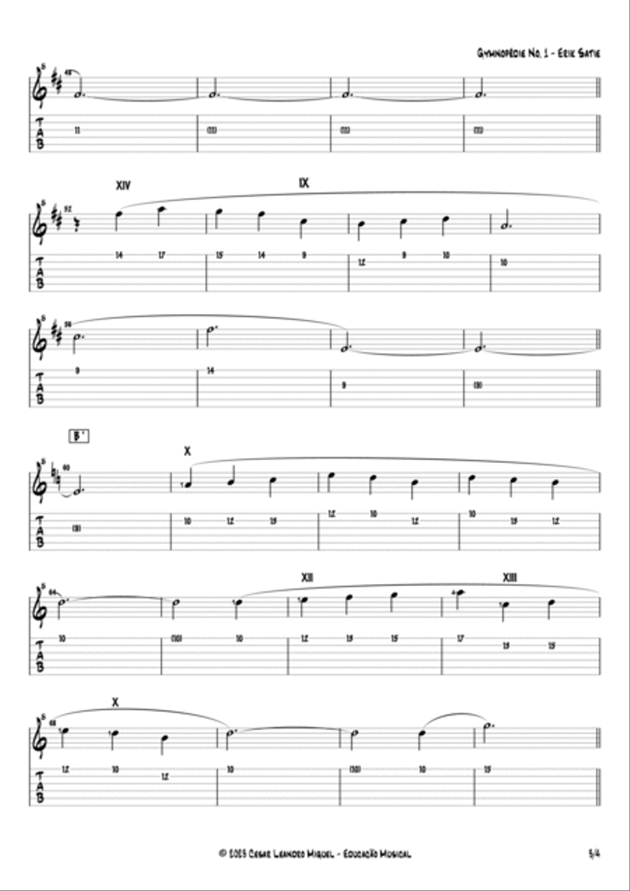 Gymnopedie No. 1 Gymnopedie No. 1 Acoustic Guitar scores gallery preview page 3