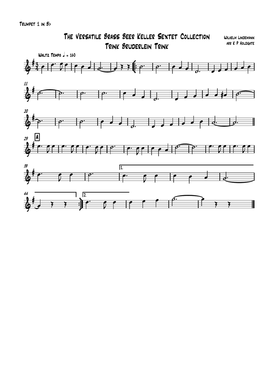 Trink Trink Bruderlein Trink Brass Ensemble scores gallery preview page 3