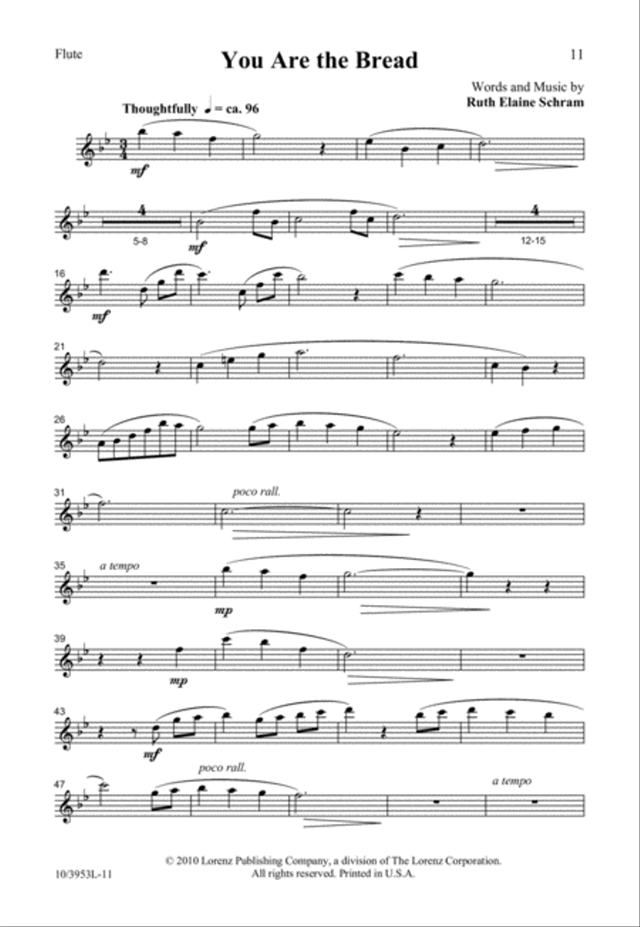 You Are the Bread 3-Part scores gallery preview page 12