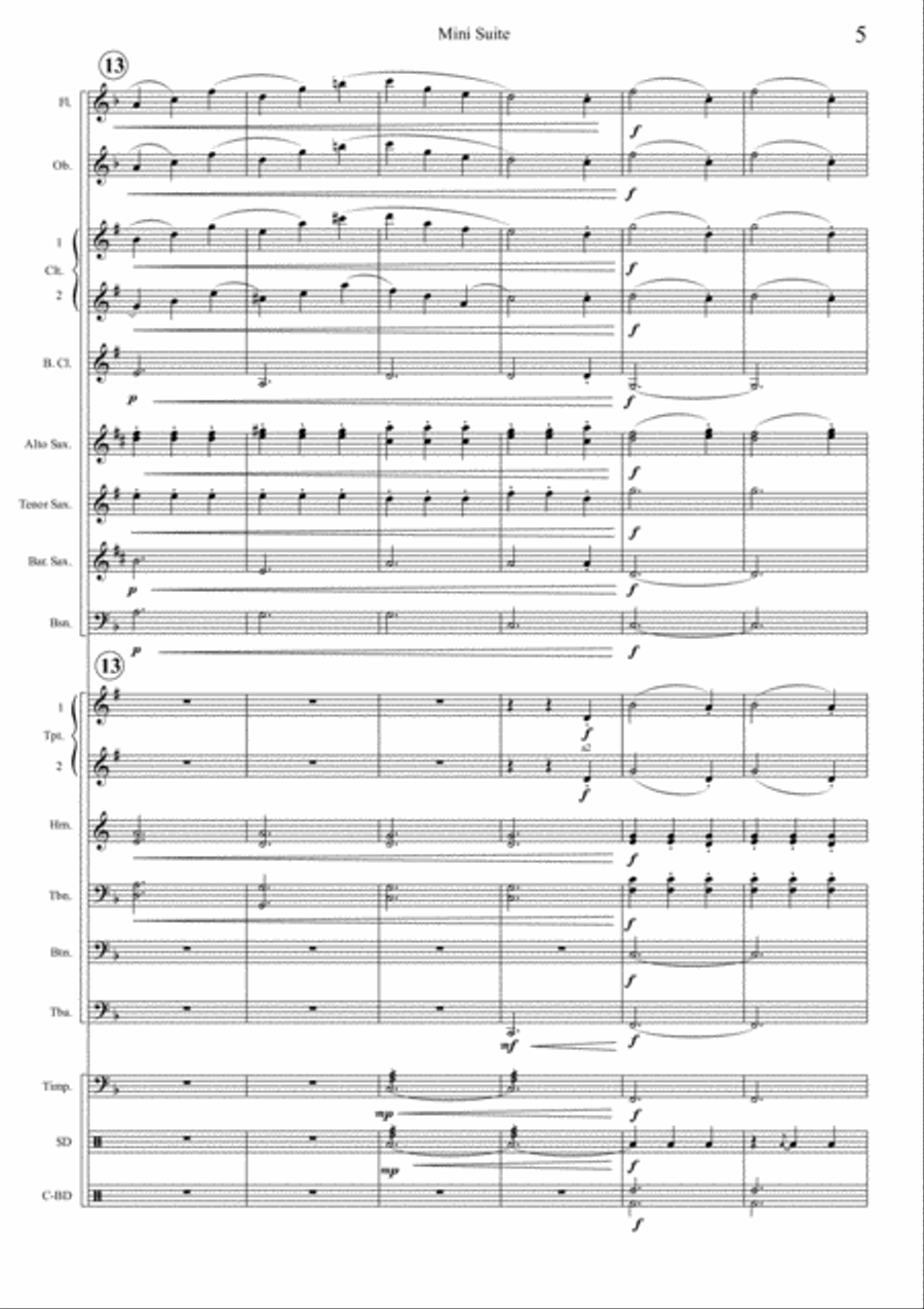 Mini Suite Concert Band scores gallery preview page 5