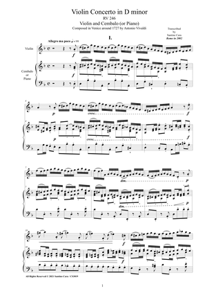 Vivaldi - Violin Concerto in D minor RV 246 for Violin and Cembalo (or Piano)