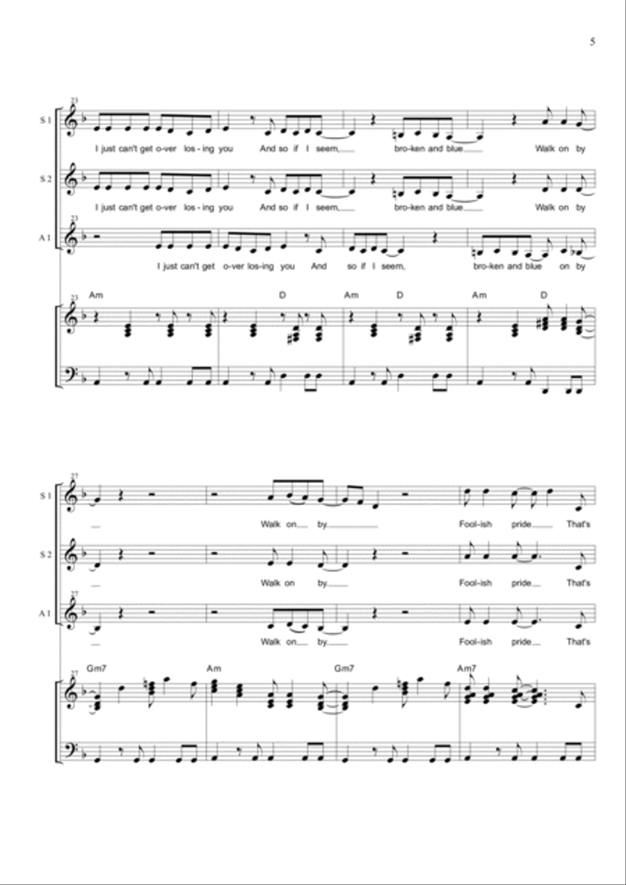 Walk On By SSA scores gallery preview page 5
