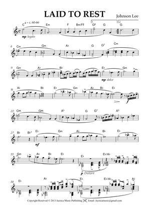 Laid To Rest - simple lead sheet