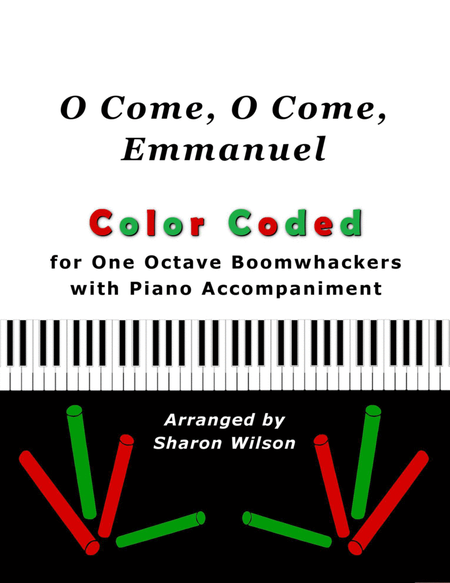 O Come, O Come, Emmanuel (Color Coded for One Octave Boomwhackers with Piano) image number null