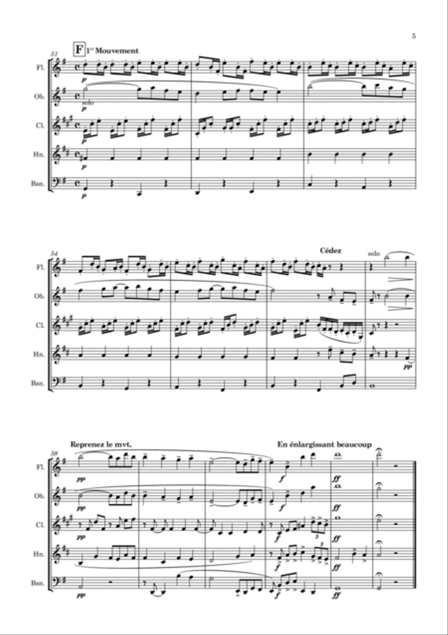 Ravel: Pavane pour une infante défunte (Pavane for a Dead Princess) - wind quintet Ravel: Pavane pour une infante défunte (Pavane for a Dead Princess) - wind quintet Woodwind Quintet scores gallery preview page 6