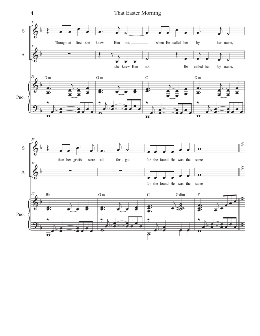 That Easter Morning (2-part choir - (SA) SA scores gallery preview page 4