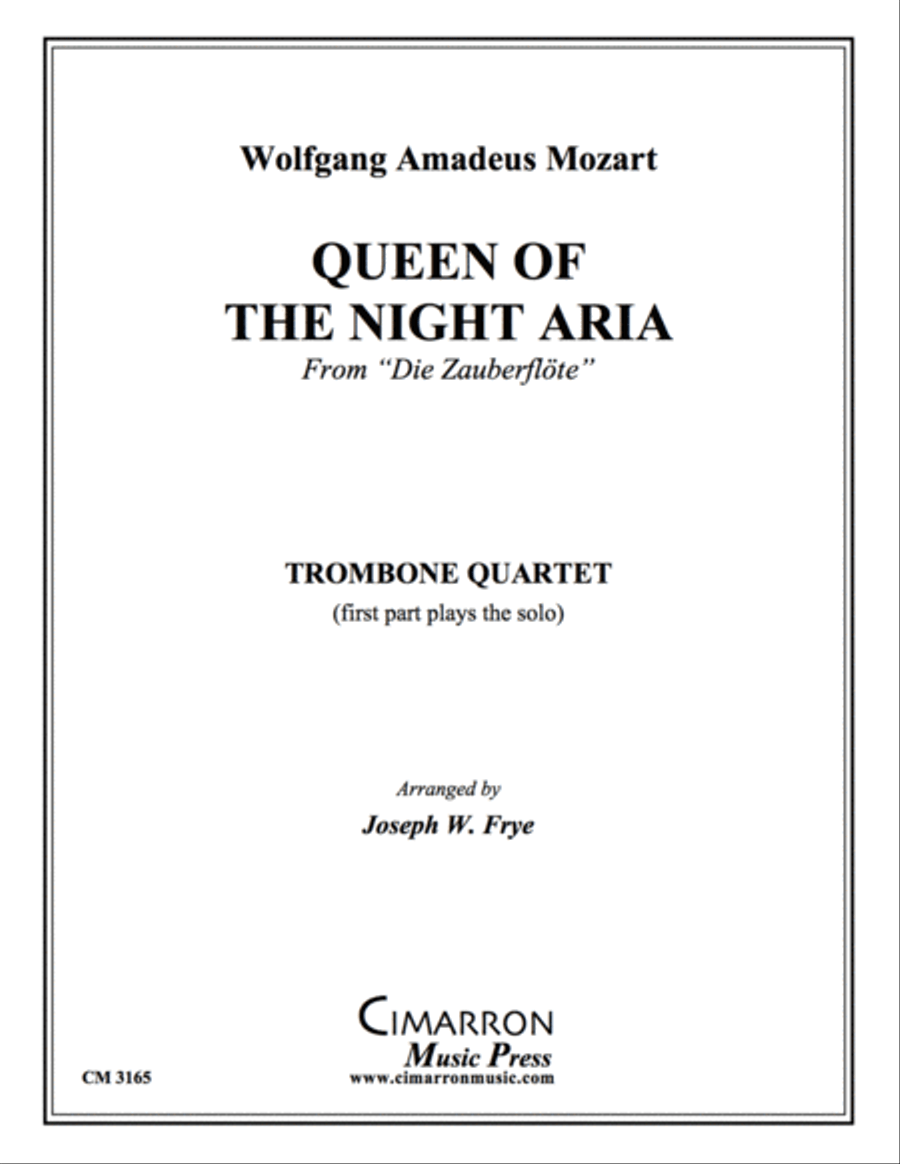 Queen of the Nigh Aria Trombone Quartet scores gallery preview page 1