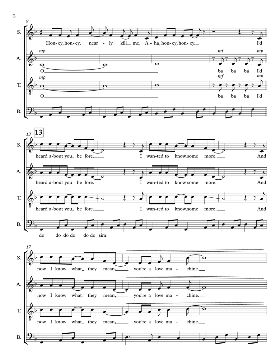 Honey, Honey 4-Part scores gallery preview page 2
