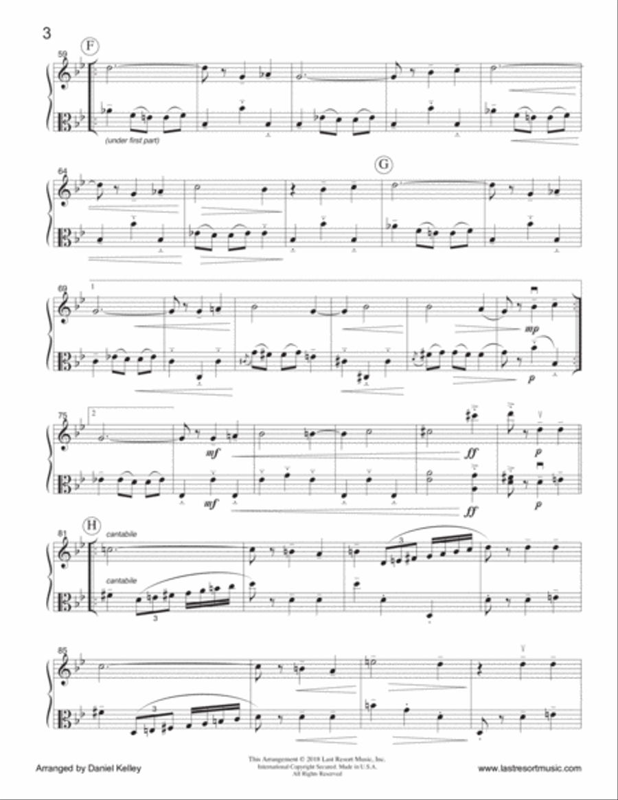 Final Waltz from The Nutcracker for Violin & Viola Duet Music for Two (or Flute or Oboe & Viola) Small Ensemble scores gallery preview page 4