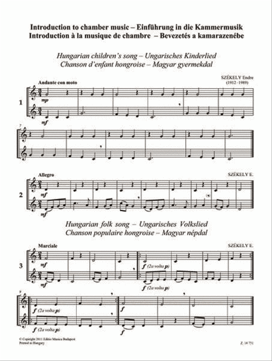 Trompeten Duos für Anfänger Trumpet Duet scores gallery preview page 2
