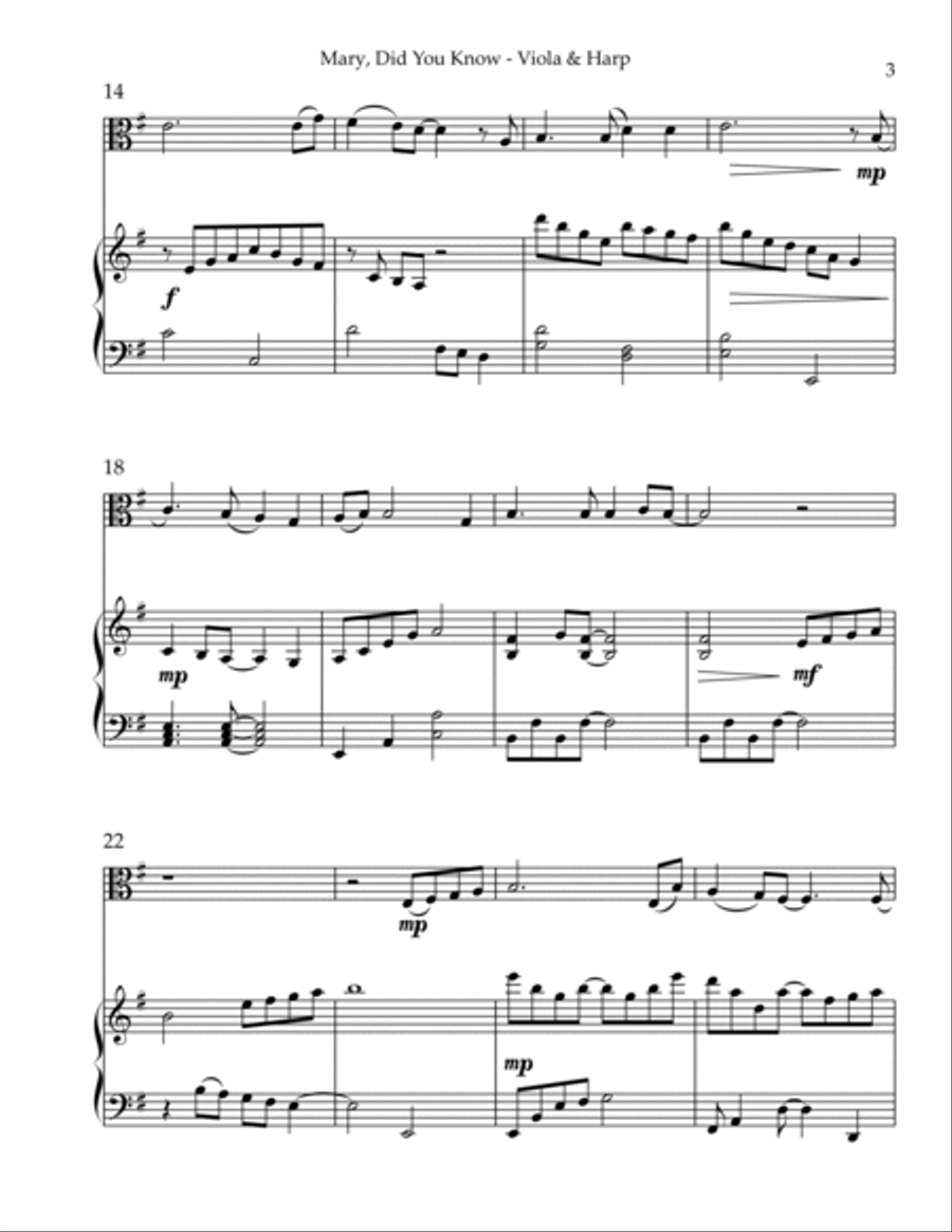 Mary, Did You Know? String Duet scores gallery preview page 3
