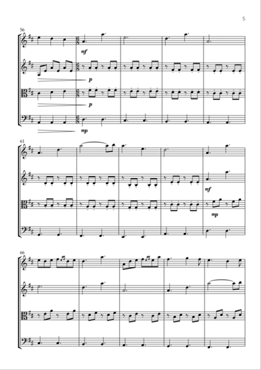 Fallen Down String Quartet scores gallery preview page 5