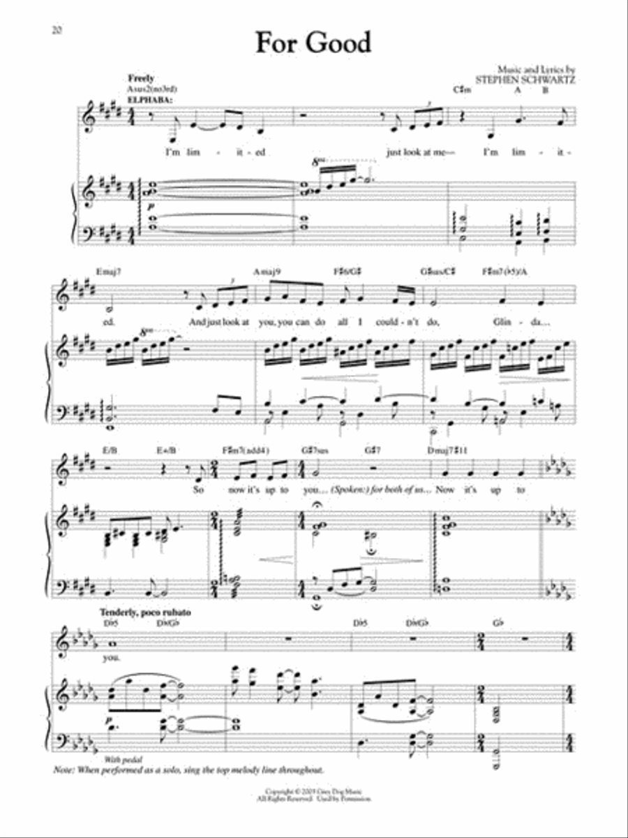 Wicked Piano, Vocal scores gallery preview page 4